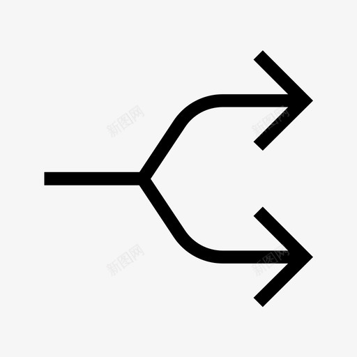 分离式分流式fa薄型图标svg_新图网 https://ixintu.com fa薄型 分流式 分离式