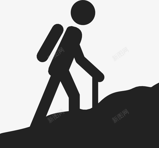 登山探险徒步旅行图标svg_新图网 https://ixintu.com 徒步旅行 探险 登山