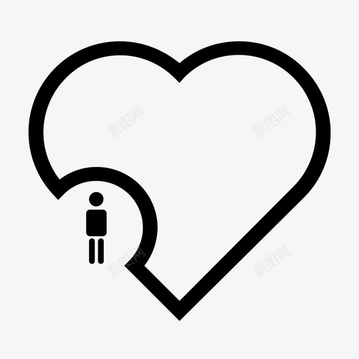男性心脏性别男性图标svg_新图网 https://ixintu.com 心脏图标 性别 男性 男性心脏 青年