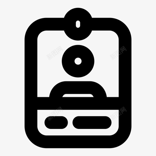 身份证照片用户个人轮廓图标svg_新图网 https://ixintu.com 照片 用户个人轮廓 身份证