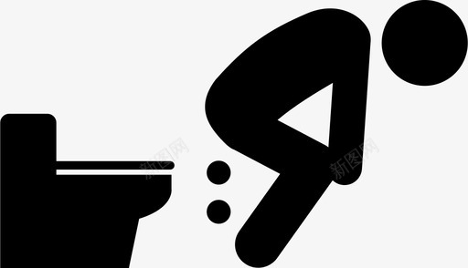 厕所里的脏男人大便凳子图标图标