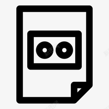 文件记录盒式录音带录音带图标图标