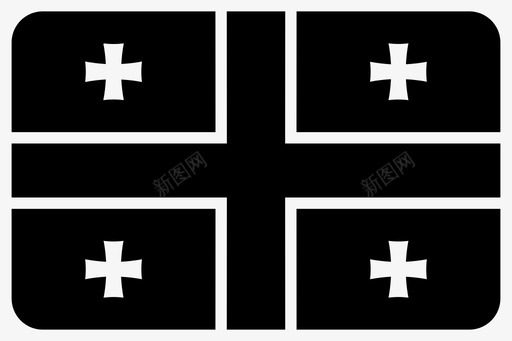 格鲁吉亚国家欧洲图标svg_新图网 https://ixintu.com 世界圆形矩形旗帜字形 国家 国旗 格鲁吉亚 欧洲