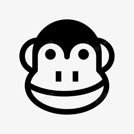 猴子动物猿图标svg_新图网 https://ixintu.com 动物 动物填充图标集 猴子 猴脸 猿 黑猩猩