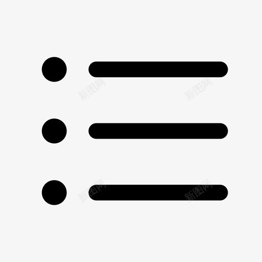 选项列表列表视图图标svg_新图网 https://ixintu.com 列表 列表视图 媒体播放器图标图示符 播放列表 菜单 选项