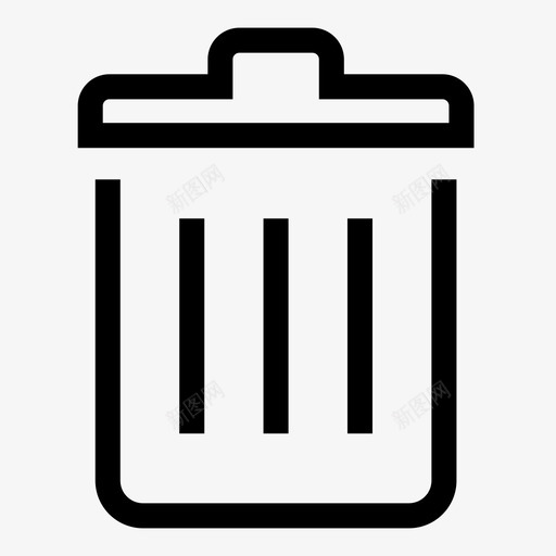 垃圾桶垃圾盖子图标svg_新图网 https://ixintu.com 垃圾 垃圾桶 盖子