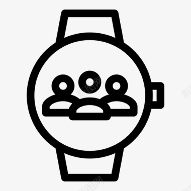 smartwatch电话会议业务小组图标图标