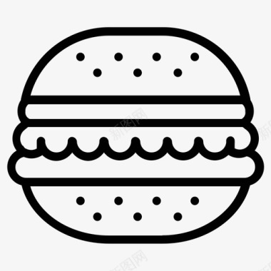 勃艮第食物汉堡图标图标