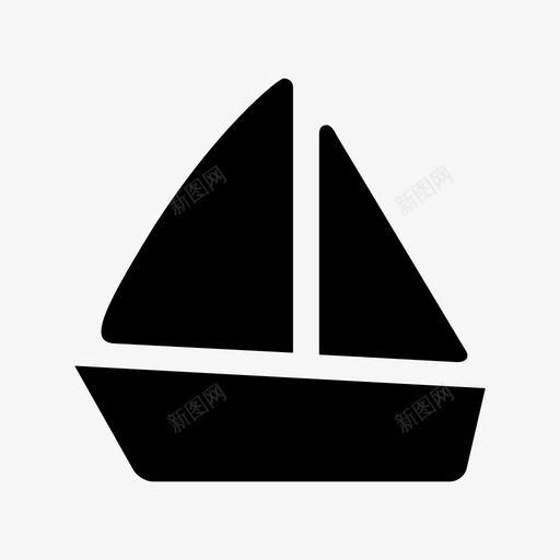 船帆海图标svg_新图网 https://ixintu.com 字形用户界面集 帆 海 游艇 船