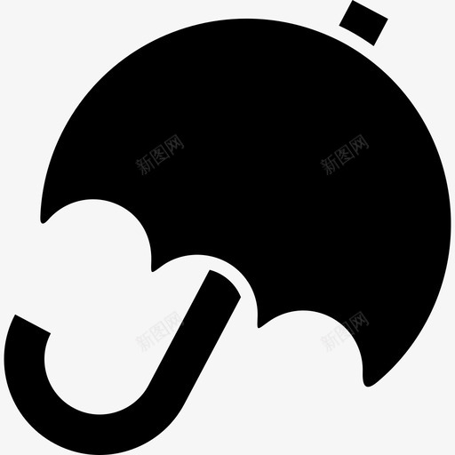伞打开的轮廓形状超图标svg_新图网 https://ixintu.com 伞打开的轮廓 形状 超图标