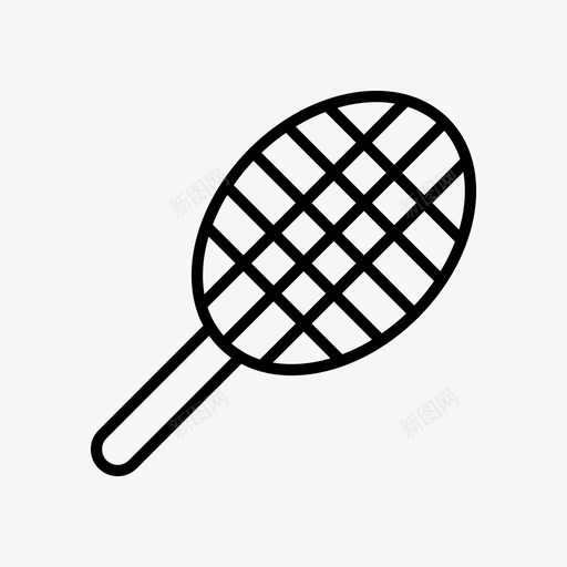 羽毛球球游戏图标svg_新图网 https://ixintu.com 体育器材 打球 游戏 球 网球拍 羽毛球 运动