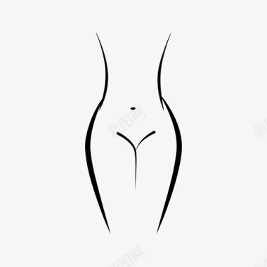 腰部身体女性图标图标