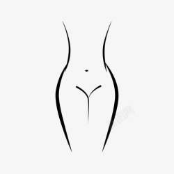 女性身体部位腰部身体女性图标高清图片