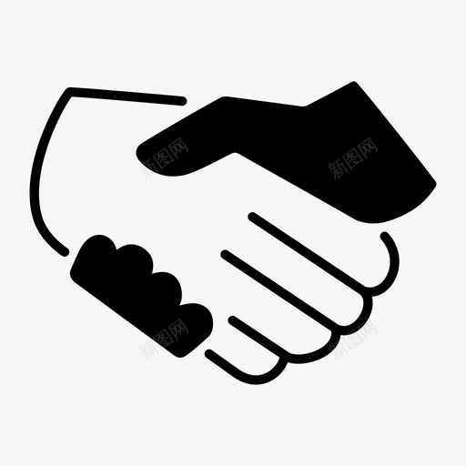 握手同意商务会面图标svg_新图网 https://ixintu.com 同意 商务会面 完成 握手 欢迎 问候