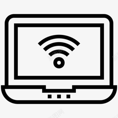 wifi连接互联网笔记本电脑图标图标