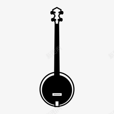 班卓琴乐器吉他图标图标