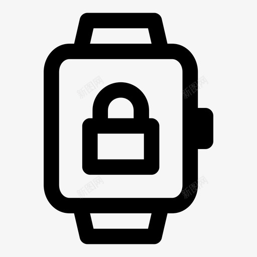 智能手表锁苹果智能手表时钟图标svg_新图网 https://ixintu.com 时钟 时间 智能手表 智能手表锁 苹果智能手表 设备