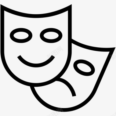 面具机器人剧院面具图标图标
