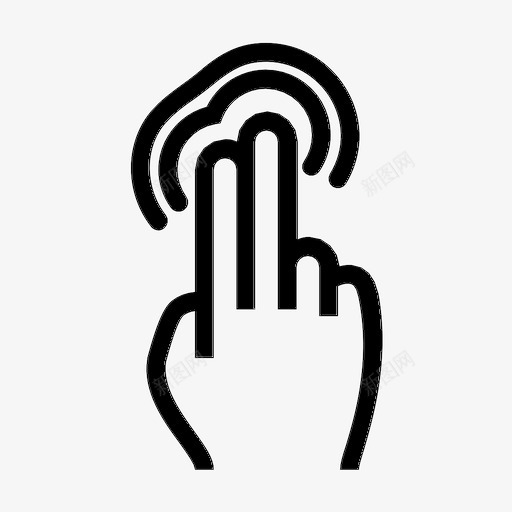 两个手指双击手指手图标svg_新图网 https://ixintu.com 两个手指 两个手指双击 两个手指触摸 两个手指轻拍 手 手指