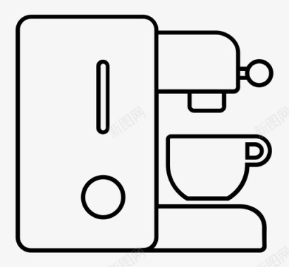 咖啡机杯子饮料图标图标