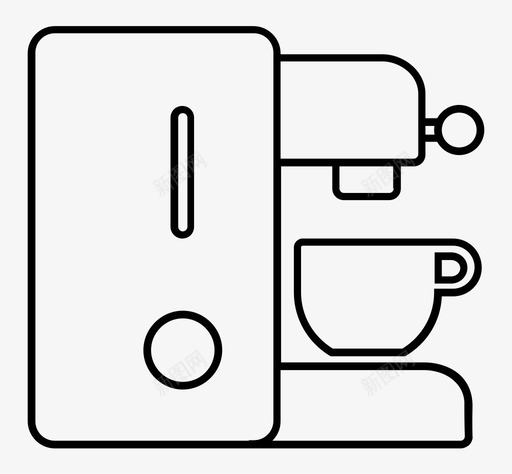 咖啡机杯子饮料图标svg_新图网 https://ixintu.com 咖啡机 杯子 热的 饮料