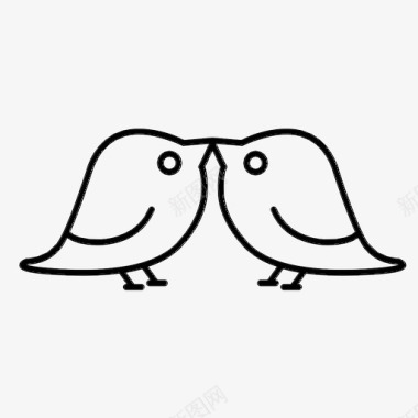 爱鸟吻心灵伴侣图标图标