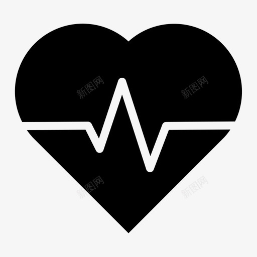 心跳频率健康图标svg_新图网 https://ixintu.com 健康 医疗健康收集字形 心跳 生命线 脉搏 频率