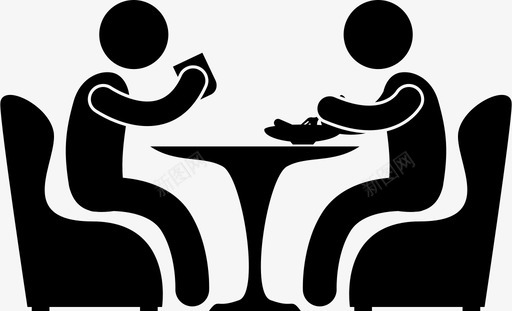 餐厅顾客晚餐图标svg_新图网 https://ixintu.com 人 午餐 就餐 晚餐 桌子 顾客 食物 餐厅 餐厅中的人
