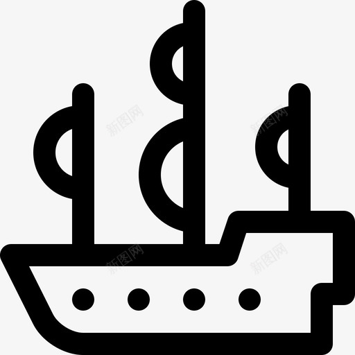 帆船海盗战争图标svg_新图网 https://ixintu.com 帆船 战争 权力游戏 海盗