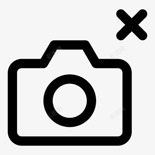 相机移除艺术取消图标svg_新图网 https://ixintu.com 取消 图库 录音机 摄影 照片 相机移除 艺术