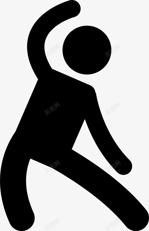 训练程序运动移动图标svg_新图网 https://ixintu.com 人 拉伸 移动 训练程序 运动