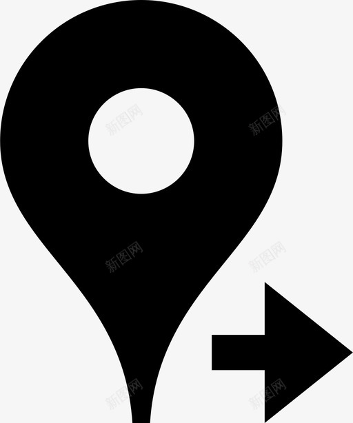 地图标记移动箭头前进svg_新图网 https://ixintu.com gps和导航 前进 右 地图标记移动 定位 箭头