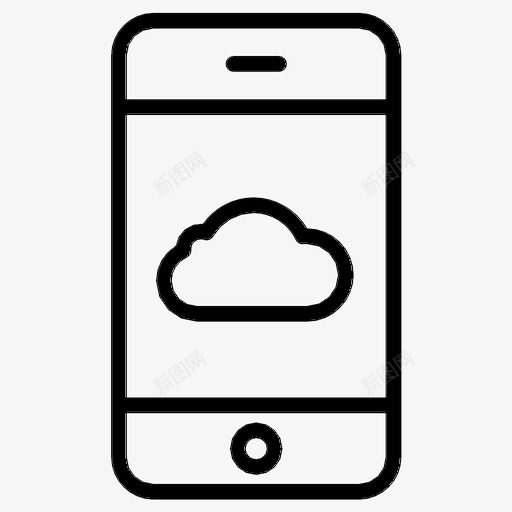 移动云在线手机图标svg_新图网 https://ixintu.com 在线 存储 手机 智能手机 移动云