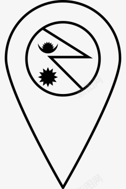 尼泊尔亚洲国家图标图标