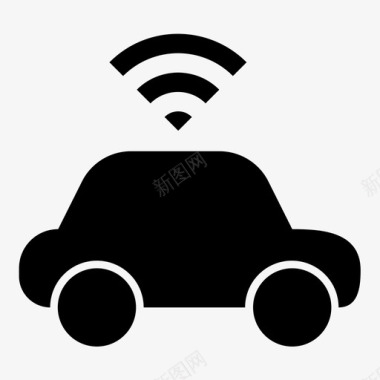车载wifi联网汽车连接图标图标