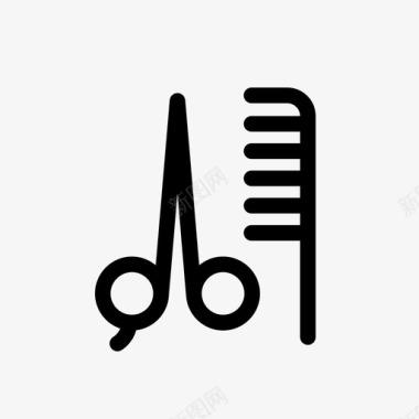 沙龙梳子发型图标图标
