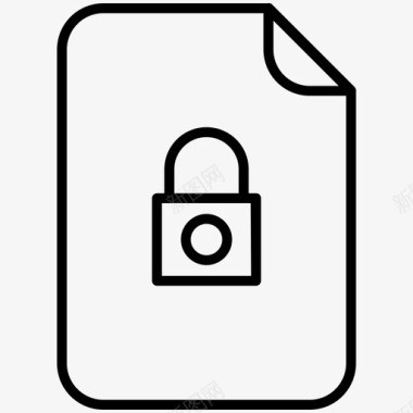 锁定文件文档受保护图标图标