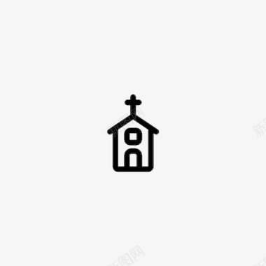 礼拜堂建筑教堂图标图标