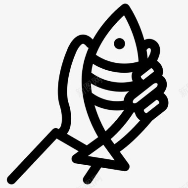 鱼烹饪鱼钓鱼图标图标