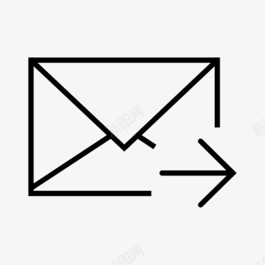 信封发送箭头电子邮件图标图标