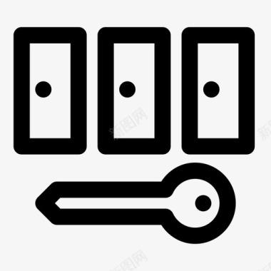 更衣室柜子钥匙图标图标