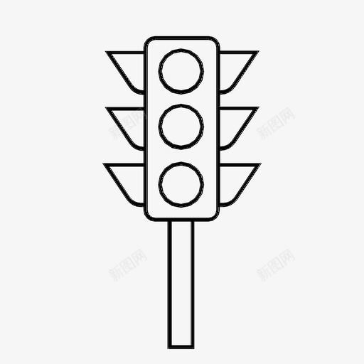 红绿灯行人道路图标svg_新图网 https://ixintu.com 交通管制 信号 红绿灯 行人 道路