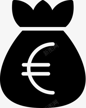 储蓄欧元银行电子商务图标图标