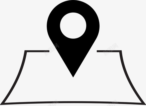 地图找看图标svg_新图网 https://ixintu.com 别针 地图 找 看 街道