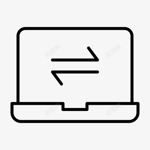 笔记本电脑数据传输箭头连接图标svg_新图网 https://ixintu.com 交易 对面 笔记本电脑数据传输 箭头 连接