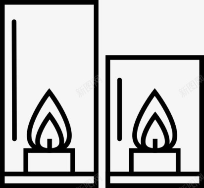 玻璃蜡烛秋天蜡烛图标图标
