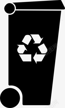 垃圾箱垃圾回收箱图标图标