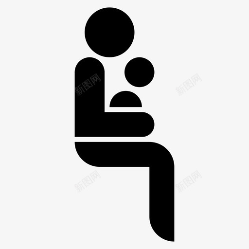 父母与婴儿孩子父亲图标svg_新图网 https://ixintu.com 人 坐着 大腿 婴儿 孩子 父亲 父母与婴儿