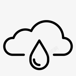雨点标志雨点云雨滴云云图标高清图片