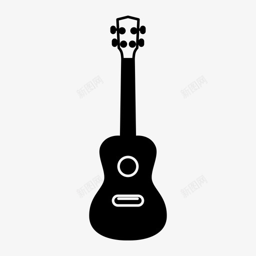 四弦琴吉他乐器图标svg_新图网 https://ixintu.com 乐器 吉他 四弦琴 音乐